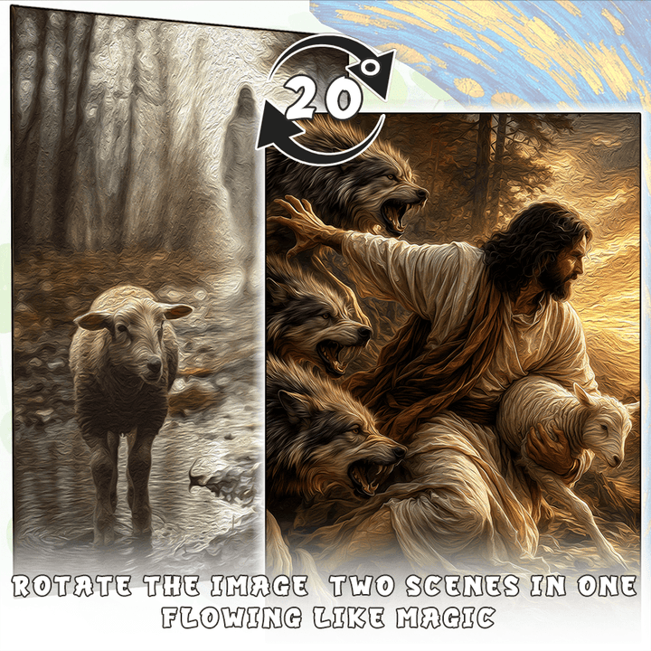 Jesus' sheep - Morphing Lenticular Puzzle