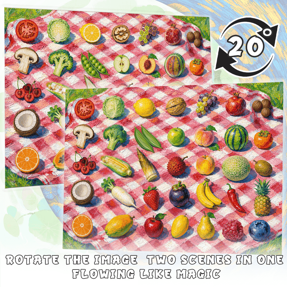 Frische Ernte Camping - Morphendes Lentikularpuzzle