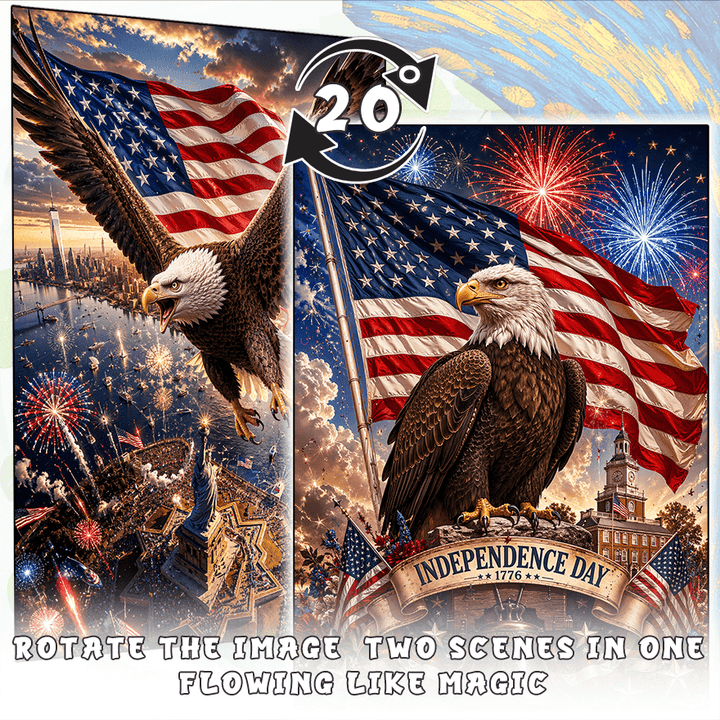 Happy Independence Day - Morphing Lenticular Puzzle