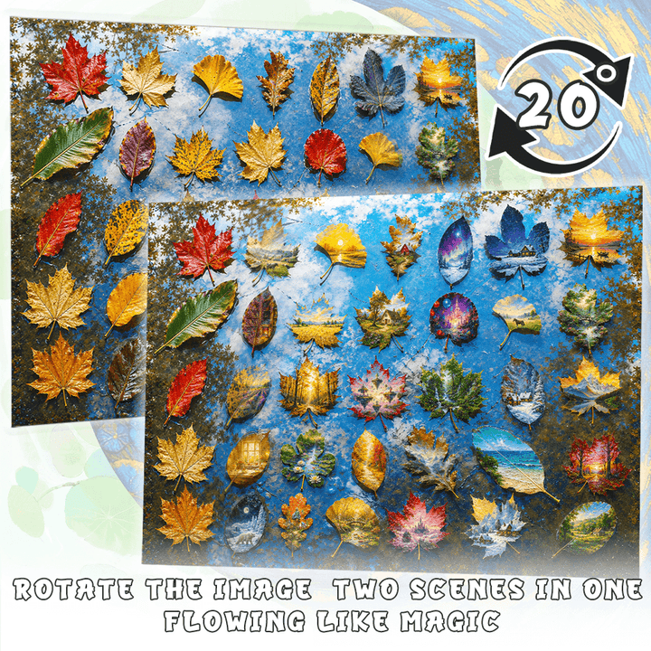Wet Autumn Leaves - Morphing Lenticular Puzzle