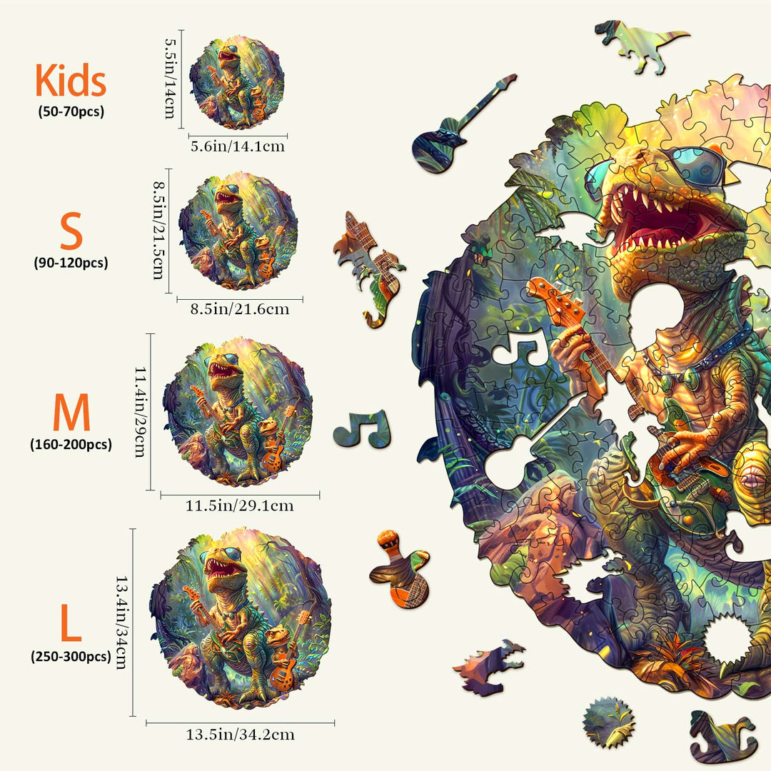 Rock Dinosaur-2 Holzpuzzle