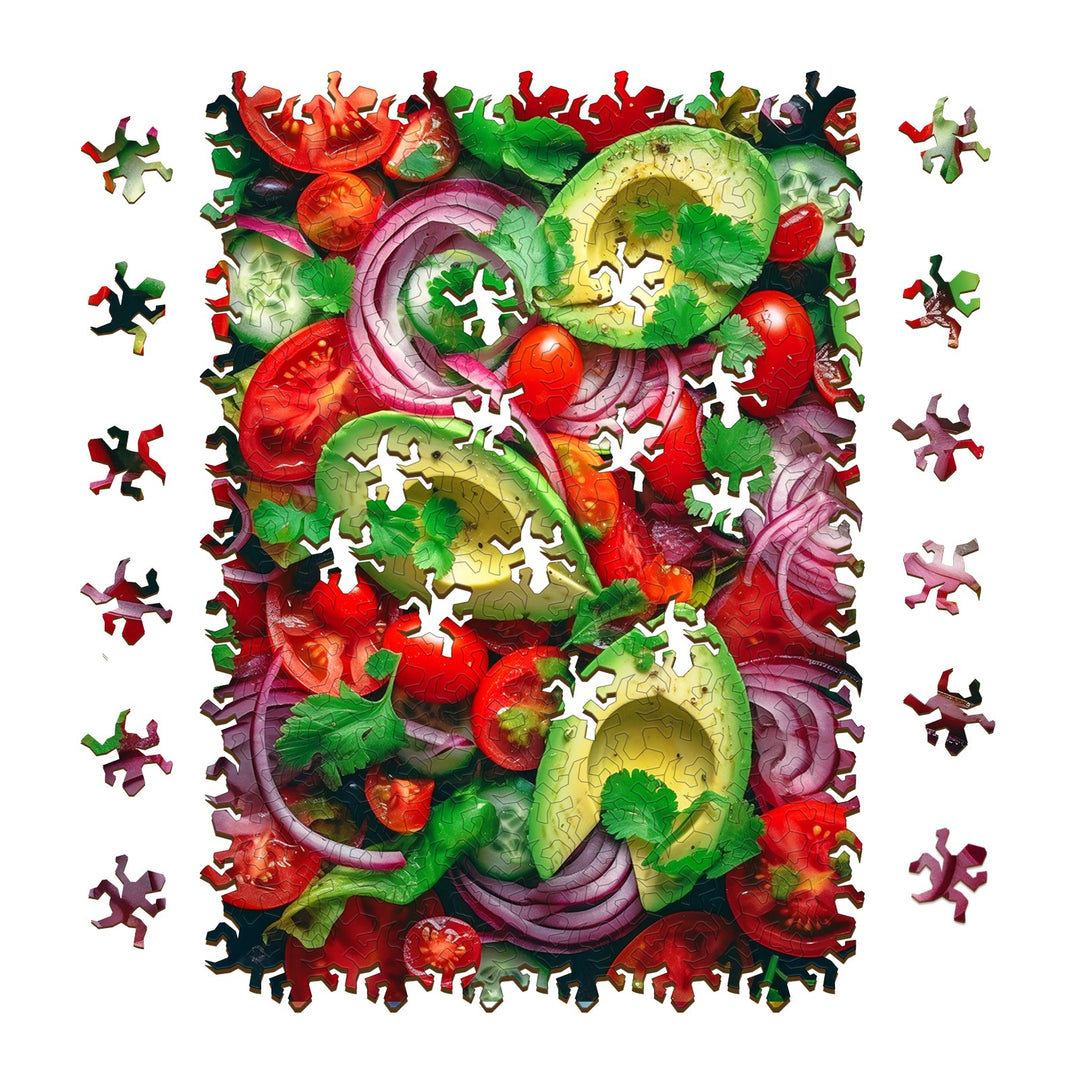 Vegetable Salad Wooden Jigsaw Puzzle-Woodbests