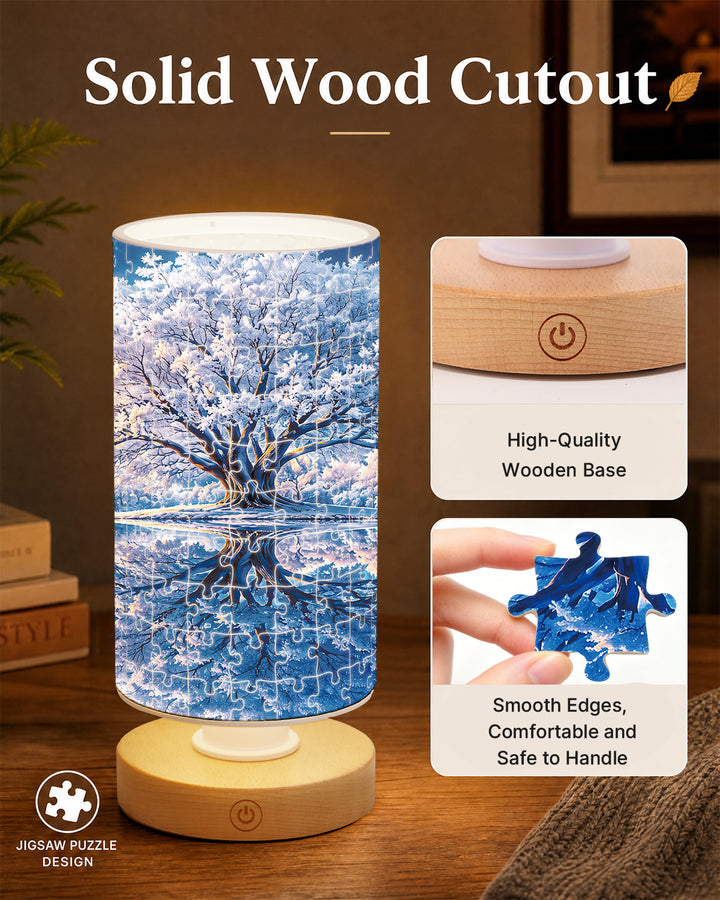 DIY Dimmable Acrylic Puzzle Lamp - Winter Wonderland