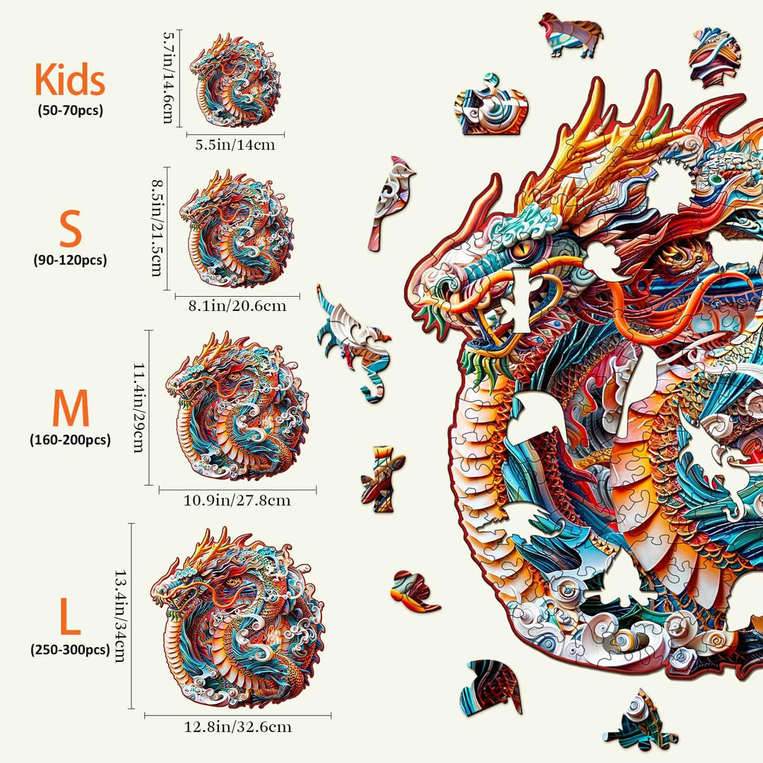 3D Chinese Dragon-2 Wooden Jigsaw Puzzle