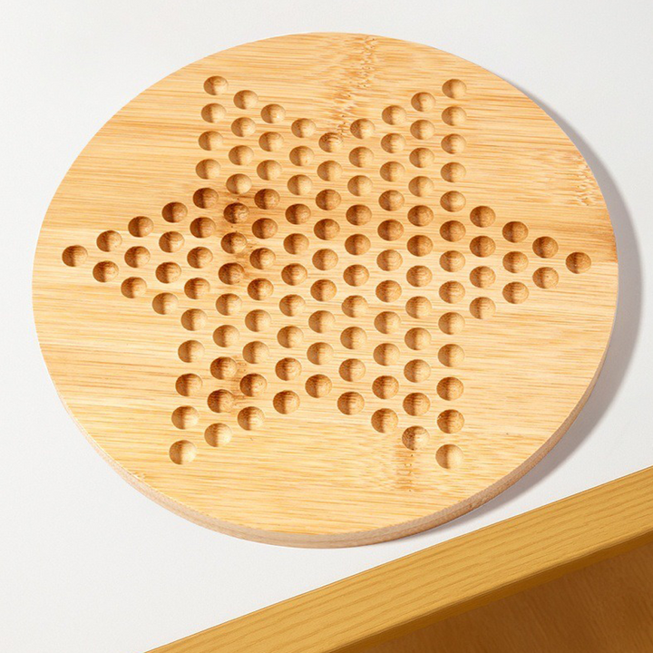 Wooden Parent-Child Interactive Checkers Board Game