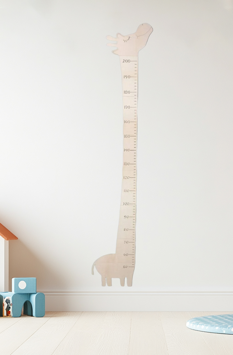 Personalisierter Holz-Giraffe Wachstumsmesser