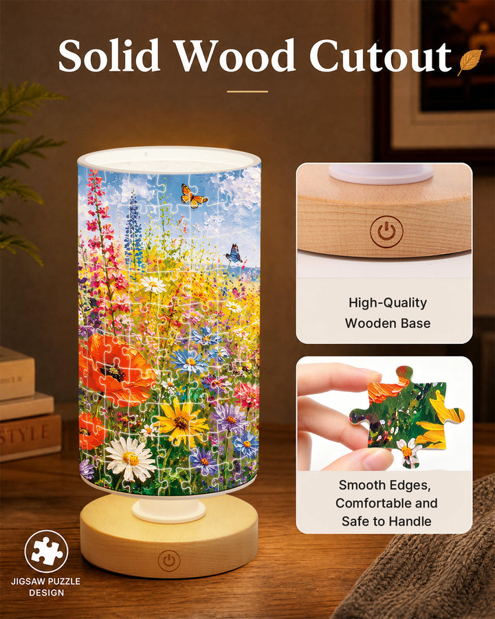 DIY Dimmable Acrylic Puzzle Lamp -Summer Meadow in Bloom