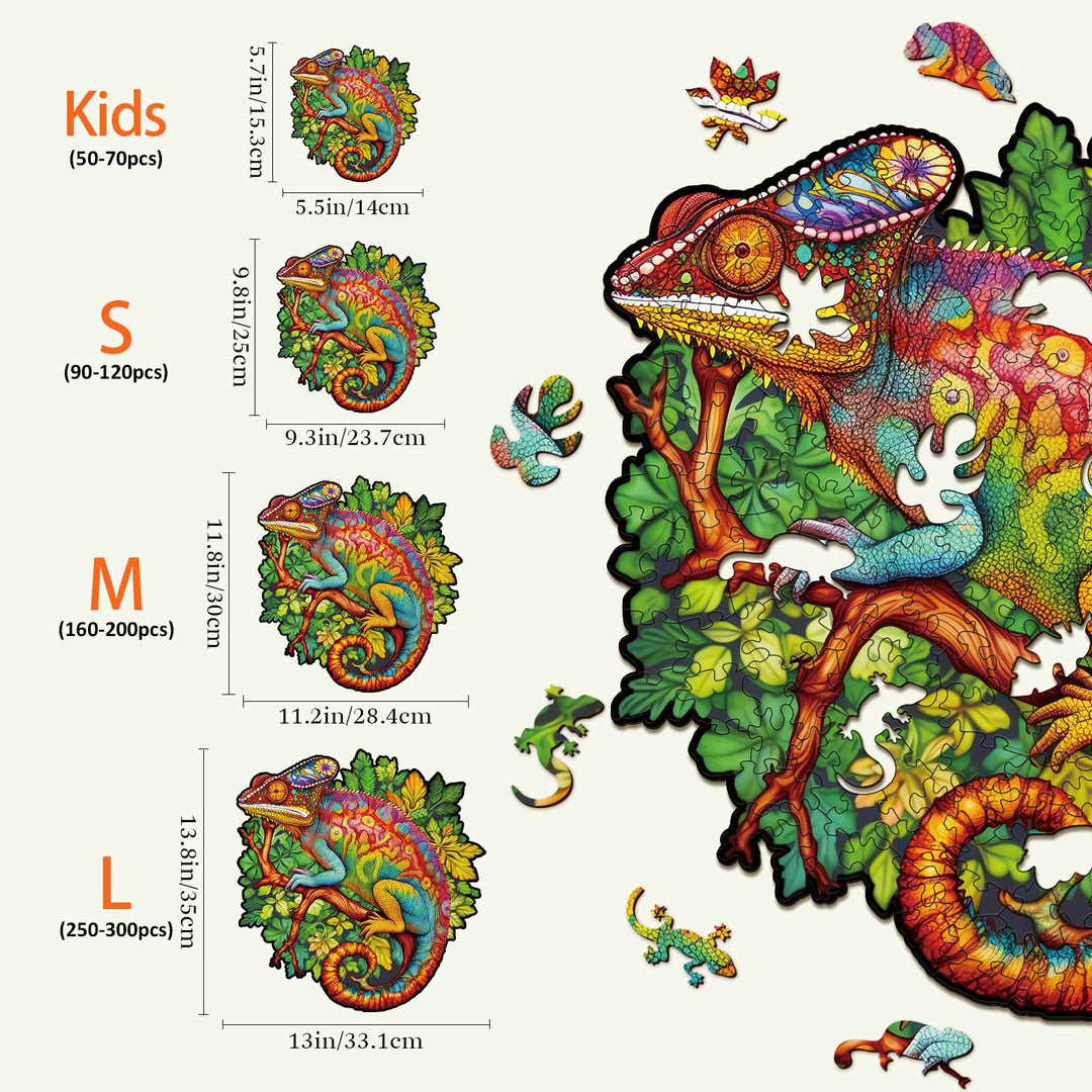 Chameleon Wooden Jigsaw Puzzle