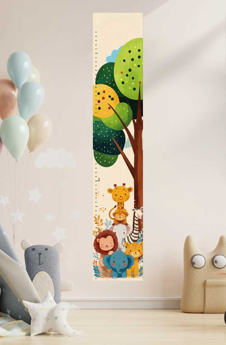 Personalized Wooden Jungle Animal Growth Chart Ruler Clearance Sale