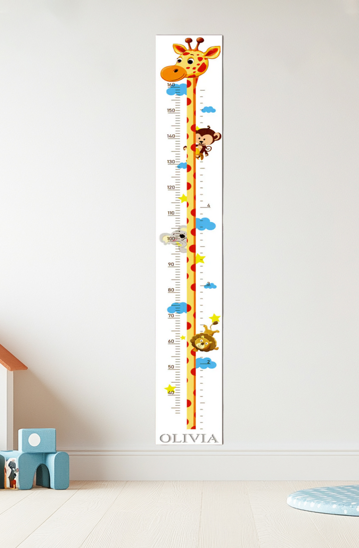 Personalized Wooden Giraffe Growth Chart Height Ruler