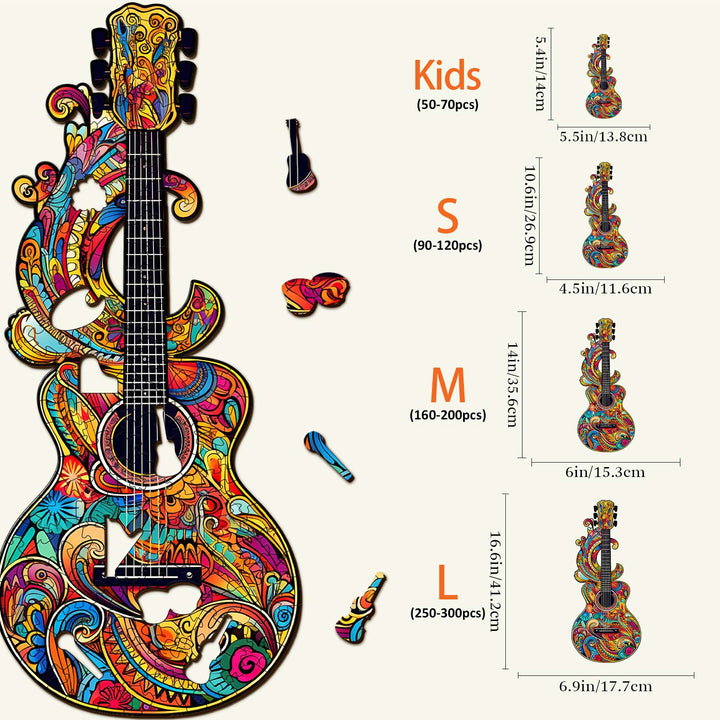 Beautiful Guitar-1 Wooden Jigsaw Puzzle