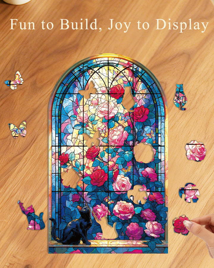 Acrylic Puzzle Landscape Light-Garden Butterflies