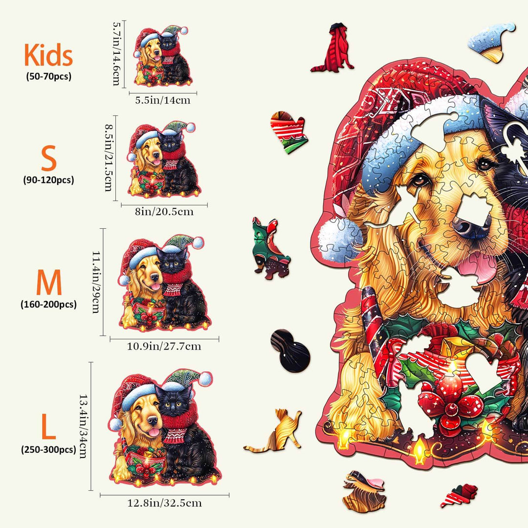 Christmas Family Wooden Jigsaw Puzzle - By Woodbests