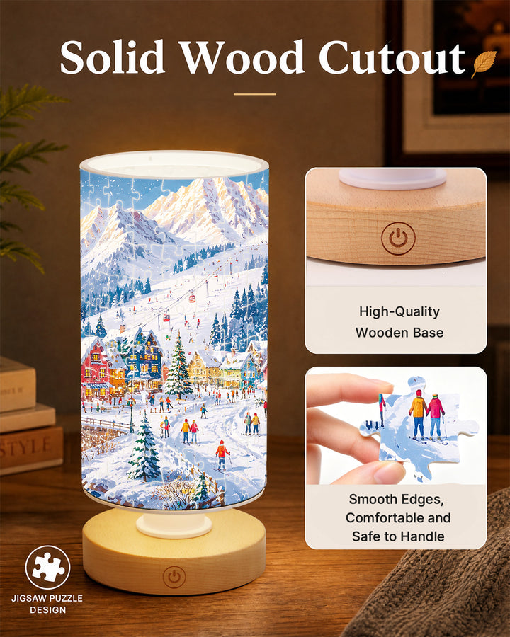 DIY Dimmable Acrylic Puzzle Lamp - Snow Town