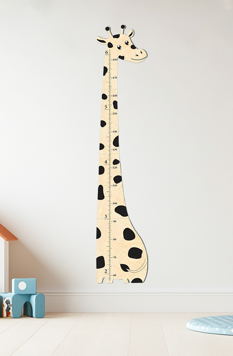 Wooden Giraffe Growth Chart Height Ruler for Kids
