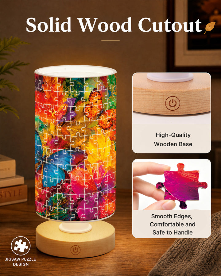 DIY Dimmable Acrylic Puzzle Lamp - Kaleidoscope Butterflies