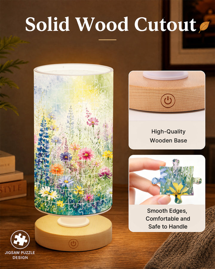 DIY Dimmable Acrylic Puzzle Lamp - Colorful Garden