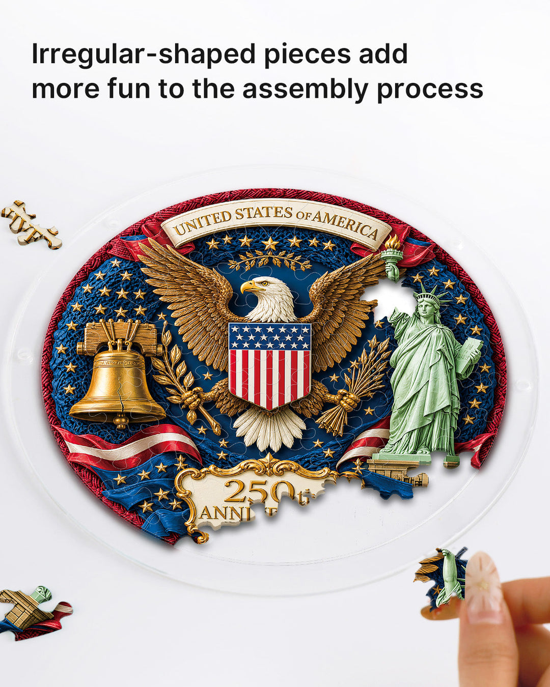 Acrylic Jigsaw Puzzle Suncatcher - Glory of America