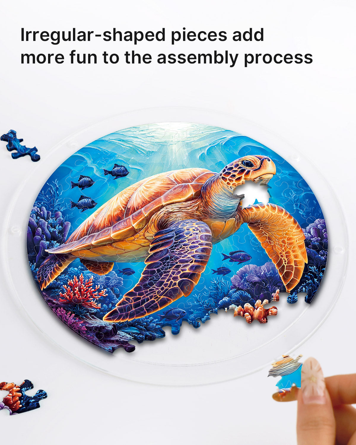 Acryl-Puzzle-Sonnenfänger – Sternenmeer-Schildkröte