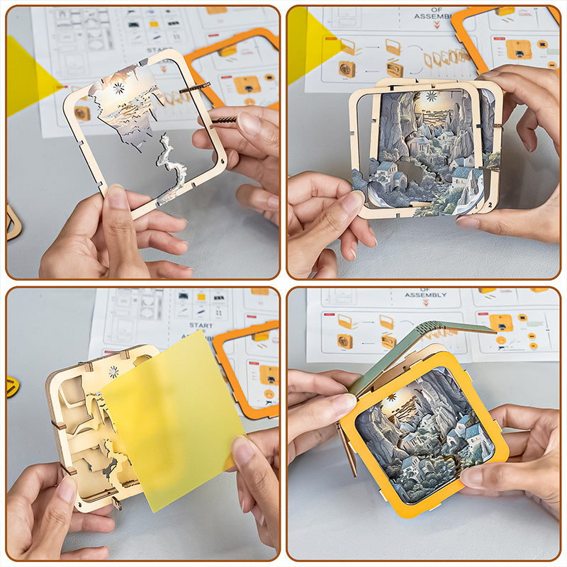 Woodbests 3D Wooden Puzzle Night Light, 3D Puzzle Night Lamp