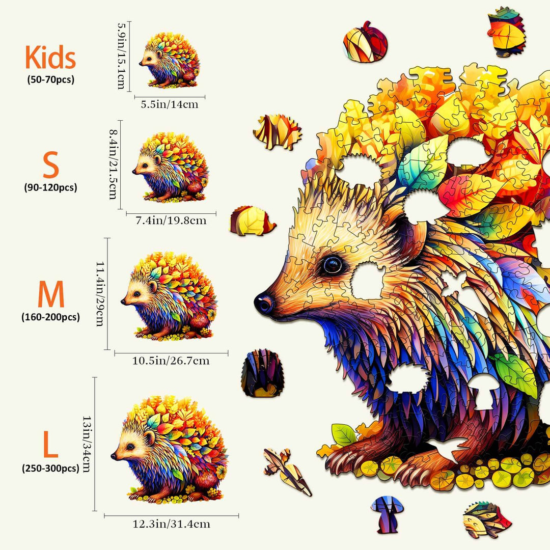 Cleveres Igel-Holzpuzzle