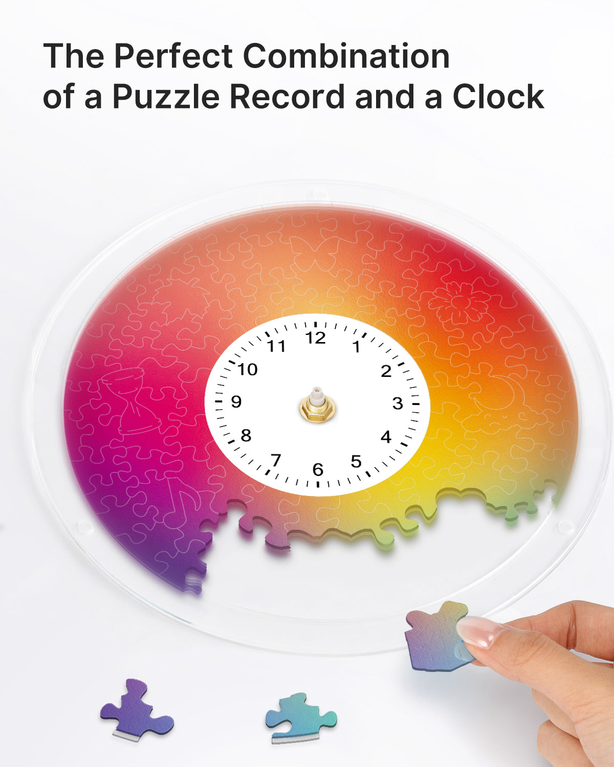 DIY Acrylpuzzle-Uhr Bausatz - Chromatischer Schleier