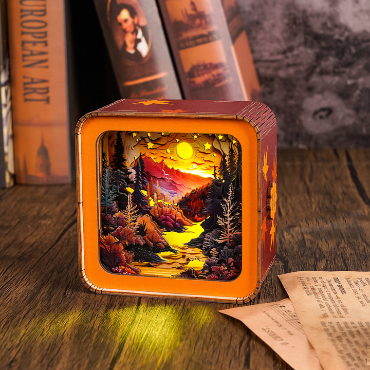 Forest Sunset Kit - 3D Wooden Puzzle Night Light - By Woodbests