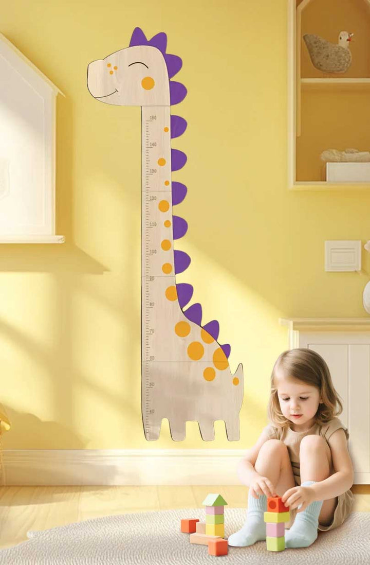 Personalized Wooden Dinosaur Growth Chart Ruler Clearance Sale