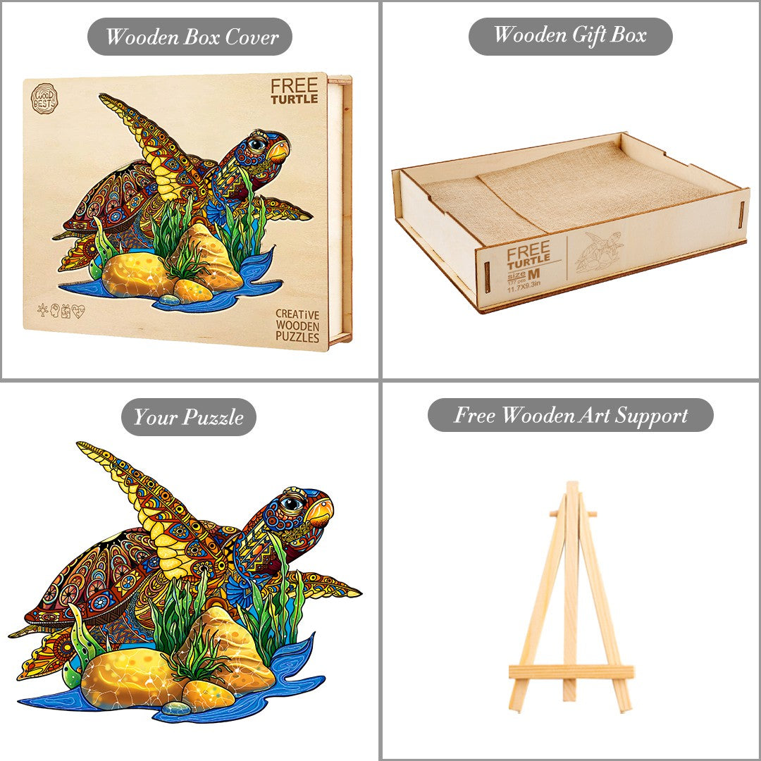 Free Turtle Wooden Jigsaw Puzzle