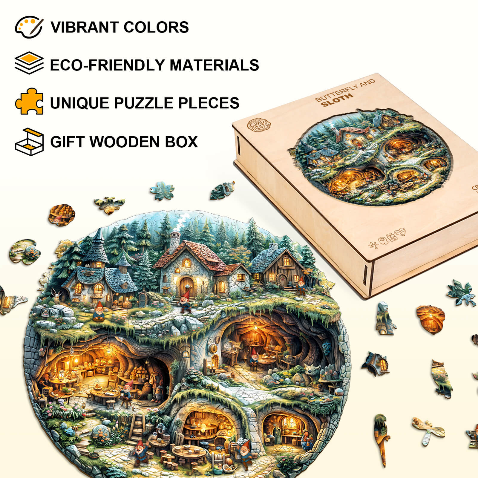 Goblin-Haus Holz-Puzzlespiel