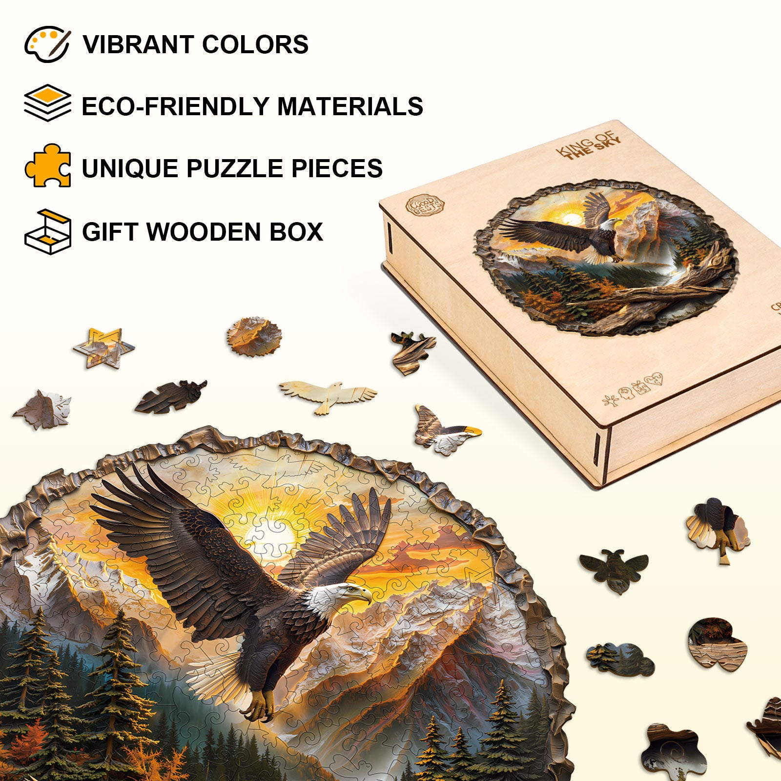 King of the Sky Wooden Jigsaw Puzzle