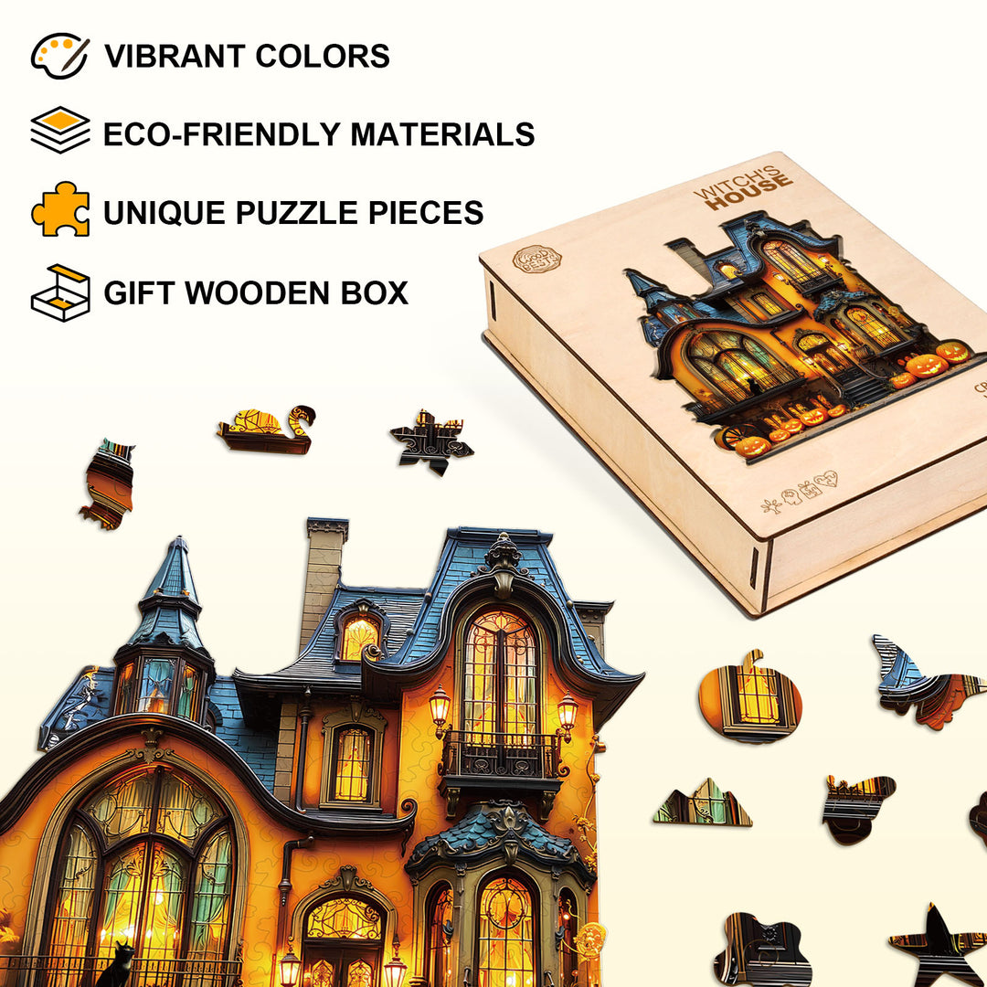 witch's house Wooden Jigsaw Puzzle