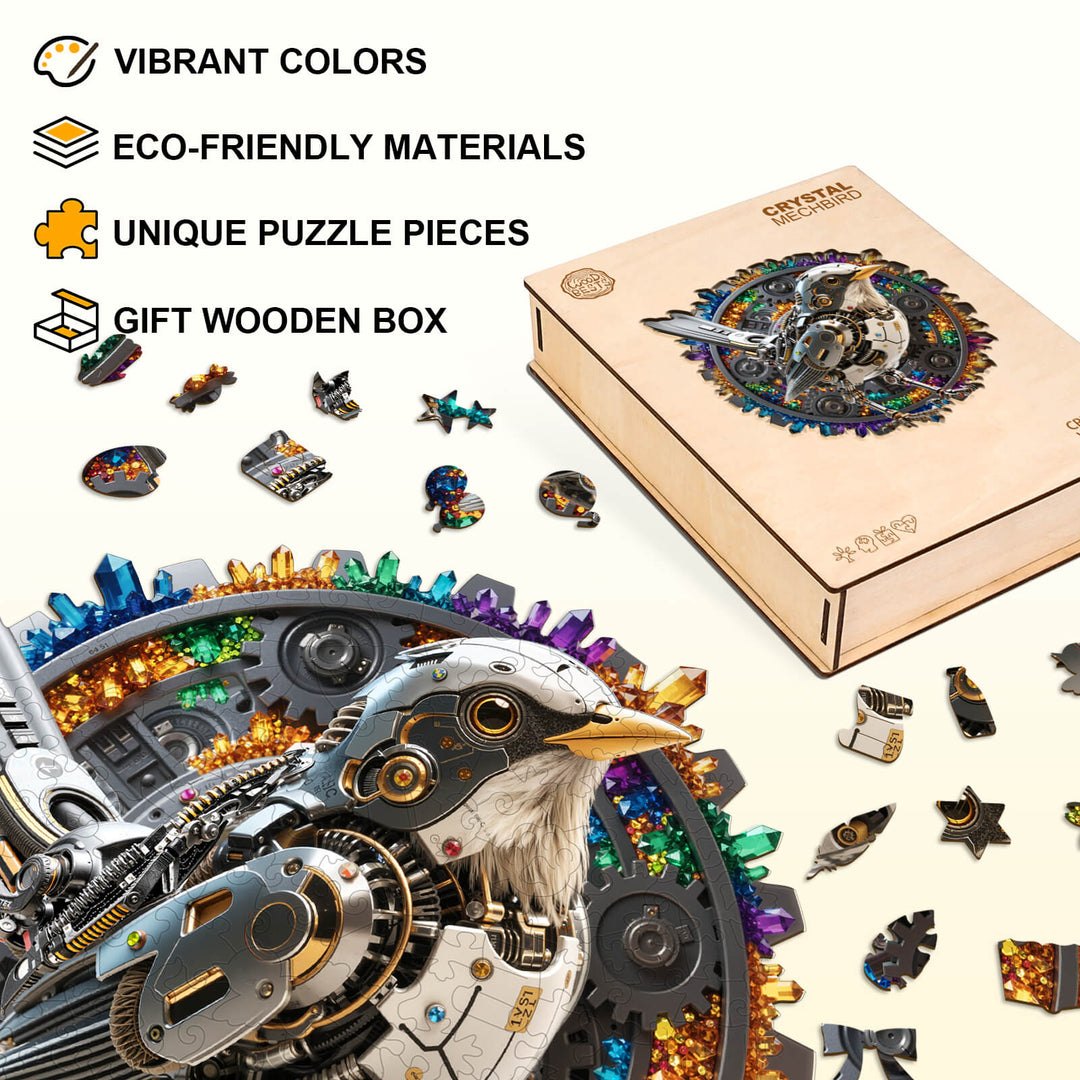 Crystal Mechbird Wooden Jigsaw Puzzle