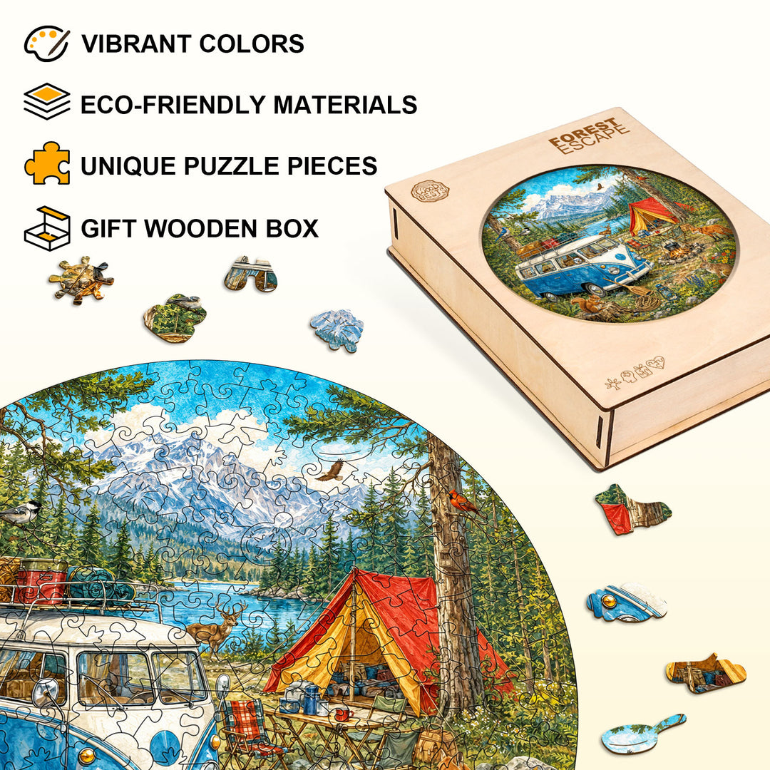 Forest Escape  Wooden Jigsaw Puzzle
