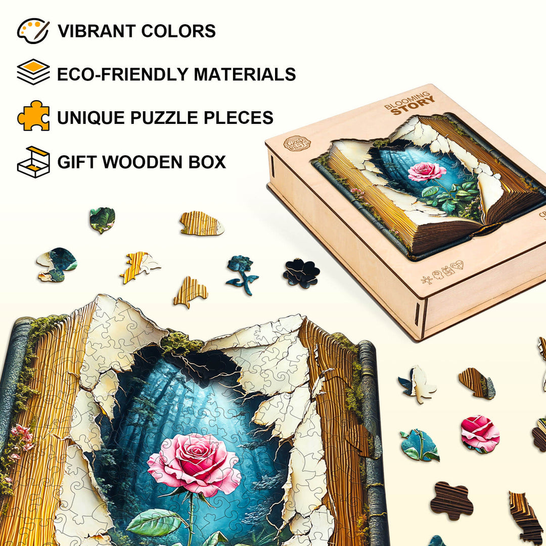 Blooming Story  Wooden Jigsaw Puzzle