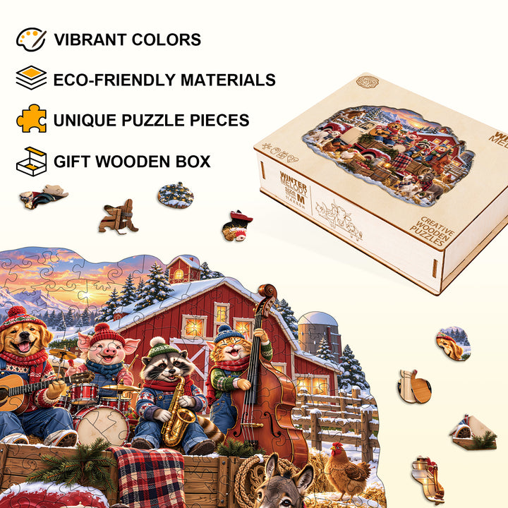 Winter Melody Wooden Jigsaw Puzzle