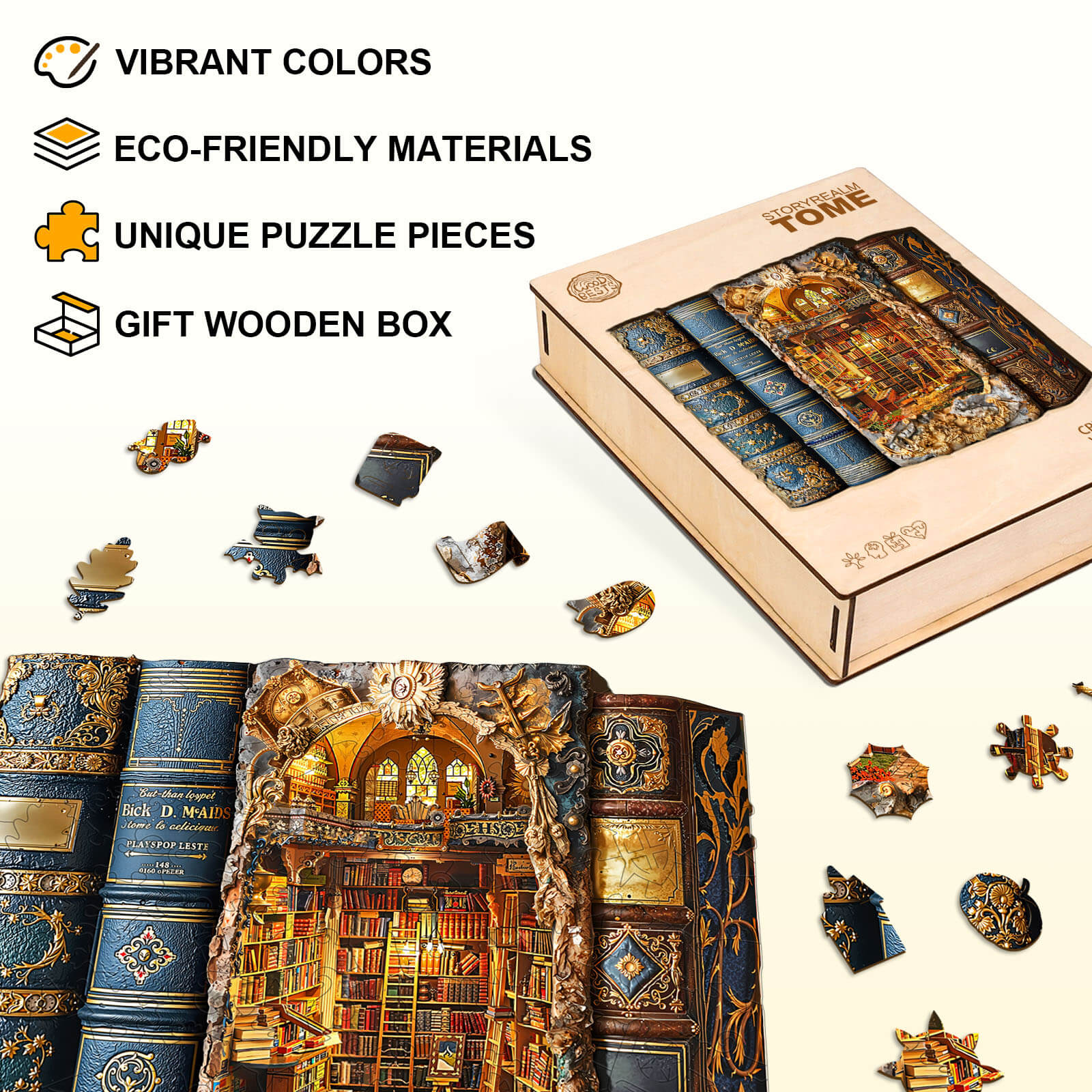 StoryRealm Tome Wooden Jigsaw Puzzle