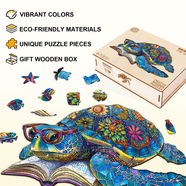 Reading The Ocean Wooden Jigsaw Puzzle
