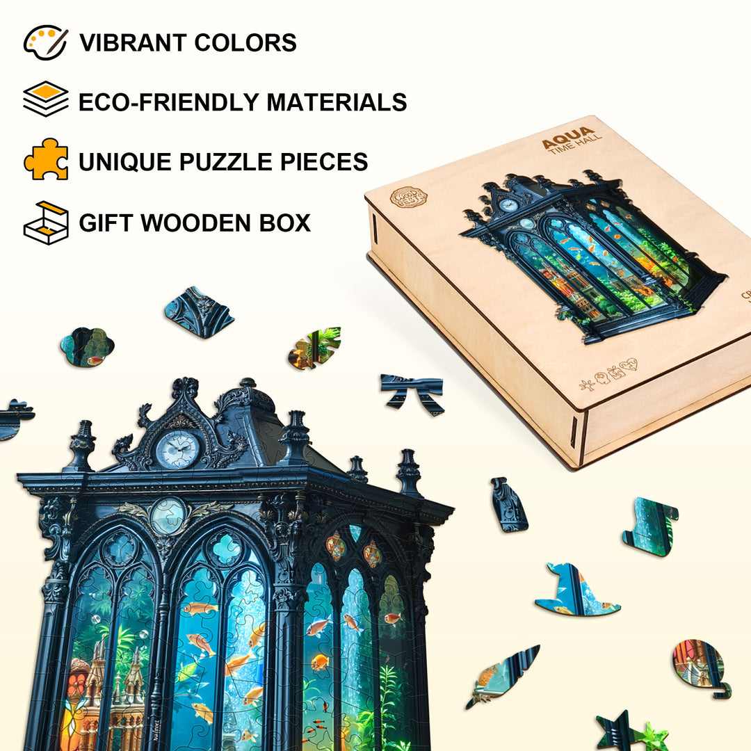 Aqua Time Hall Wooden Jigsaw Puzzle