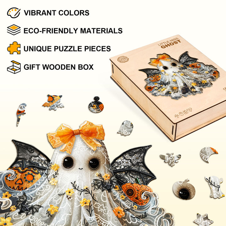 Little Miss Ghost Wooden Jigsaw Puzzle