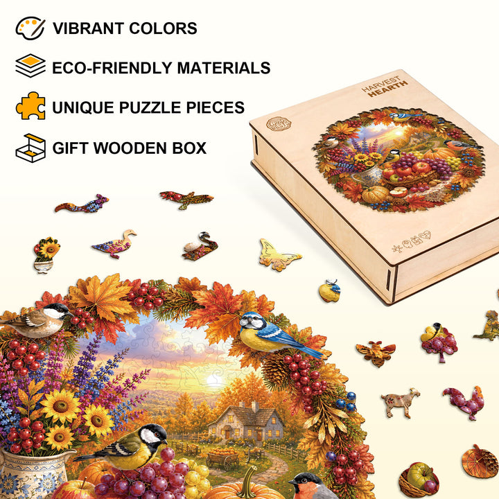 Harvest Hearth Wooden Jigsaw Puzzle