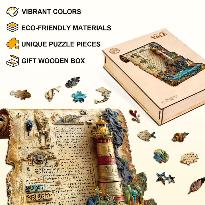 Lighthouse Tale Wooden Jigsaw Puzzle