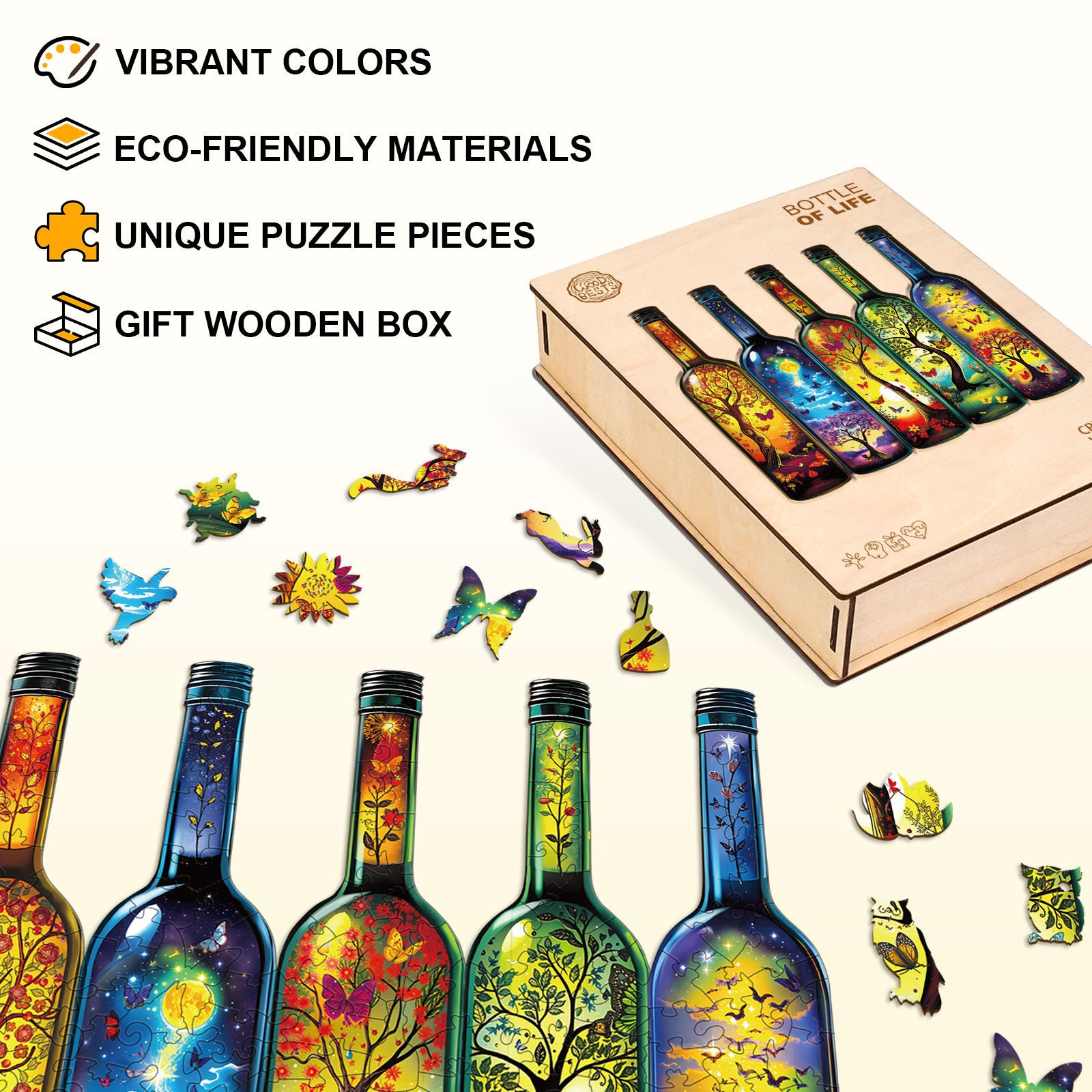 Bottle of Life Wooden Jigsaw Puzzle