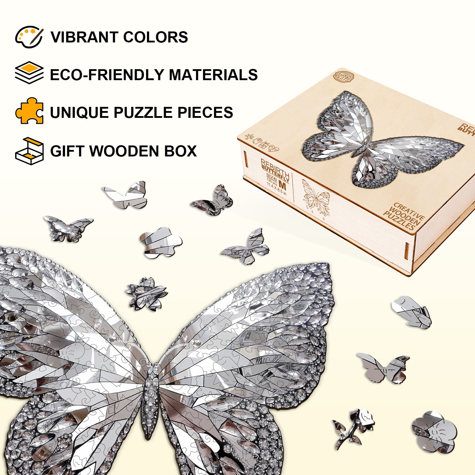 Rebirth Butterfly Wooden Jigsaw Puzzle