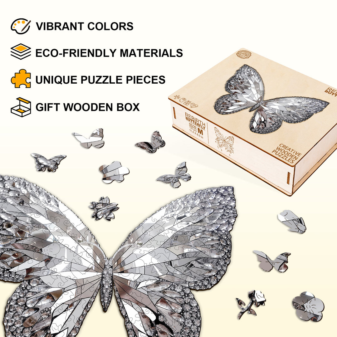 Rebirth Butterfly Wooden Jigsaw Puzzle