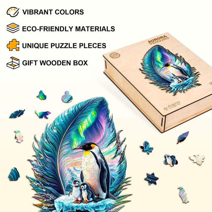 Aurora penguins Jigsaw Puzzle