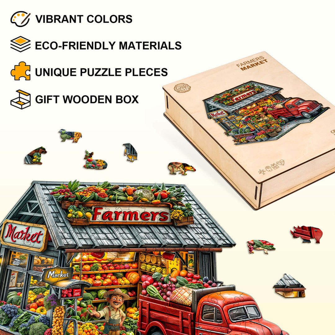 Puzzle en bois Marché fermier