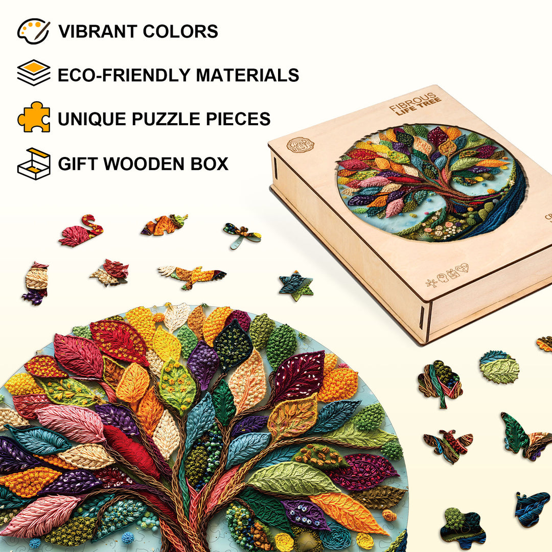 Fibrous life tree Wooden Jigsaw Puzzle