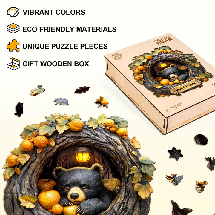 Puzzle en bois Orange Bear