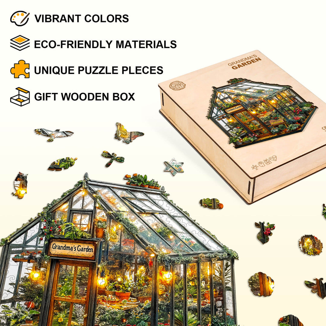 Puzzle en bois Jardin de grand-mère